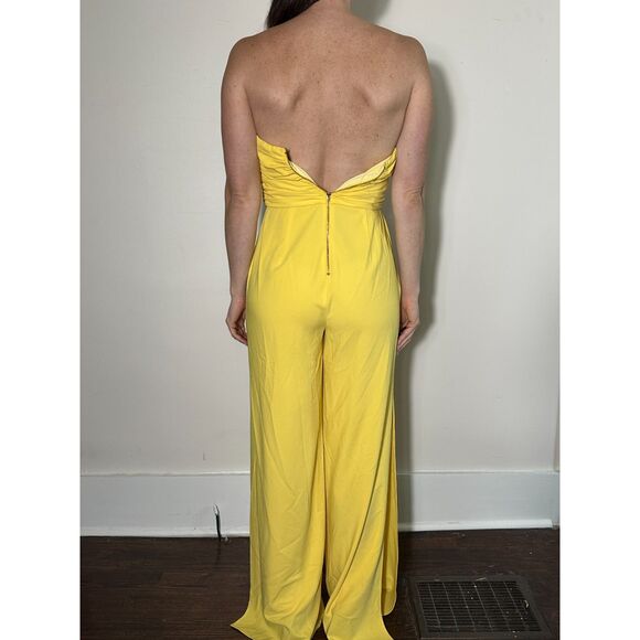 NBD x Naven Strapless Lauren Jumpsuit in Yellow Size Medium - Picture 5 of 8